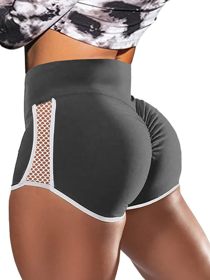 Stylish Women's High Waist Yoga Shorts with Cut Out Design for a Flattering and Lifting Effect