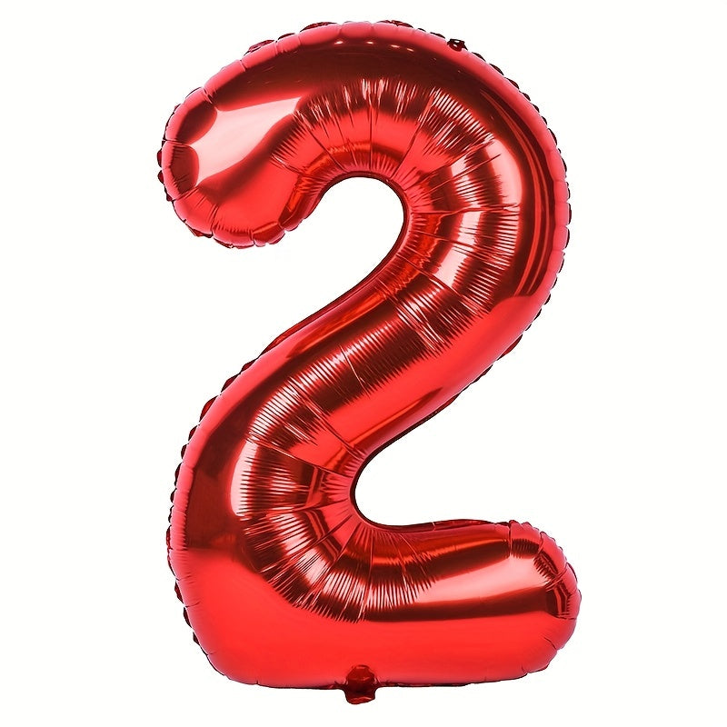 1pc, 16in Large Red Foil Number Balloon for Happy Birthday Party Decoration, Scene Decor, and Holiday Accessory