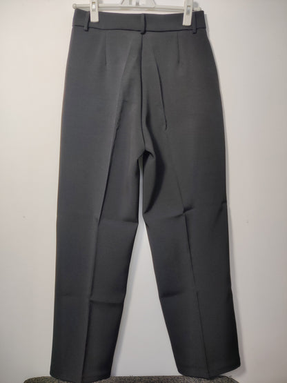 Sixsr Solid High Waist Pants, Elegant Wide Leg Slant Pockets Pants, Women's Clothing