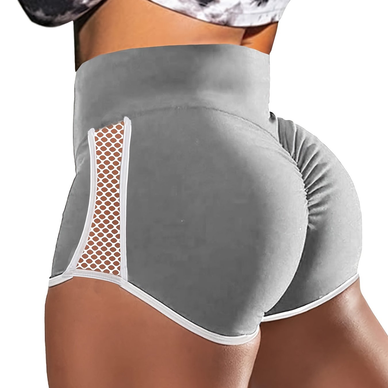 Stylish Women's High Waist Yoga Shorts with Cut Out Design for a Flattering and Lifting Effect