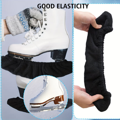 Black Ski Boot & Skate Blade Protector - Durable Spandex, Outdoor Leisure Gear for All Seasons