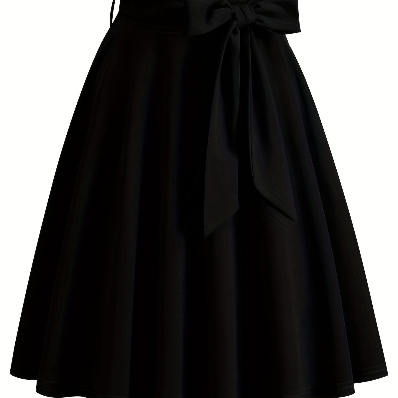 Retro A-line Skirt, Bowknot Front Skirt For Party, Performance, Every Day, Women's Clothing