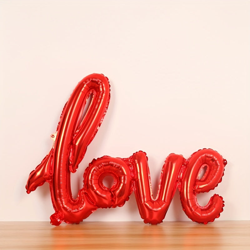 1pc, Romantic Love Letter Aluminum Foil Balloon for Weddings and Engagement Parties - Perfect for Background Wall Decor, Mall, Hotel, and Banquet - Ideal for Proposals and Wedding Blessings