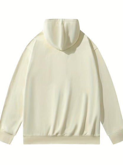 Sixsr Solid Color Kangaroo Pocket Hoodie, Casual Long Sleeve Drawstring Hoodie Sweatshirt, Women's Clothing