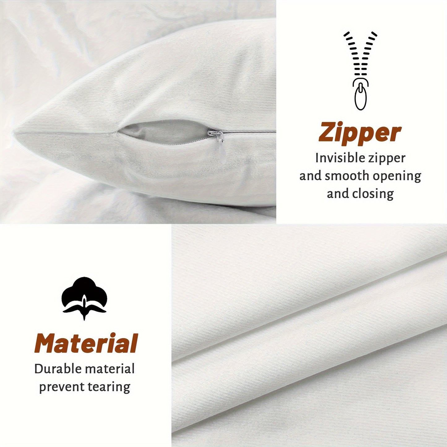 Set of 4 Christmas Gnome and Poinsettia Decorative Cushion Covers, 18x18 Inch, Contemporary Style Zippered Cases for Sofa and Living Room, Machine Washable, 100% Polyester, Woven Fabric Inserts Not Included