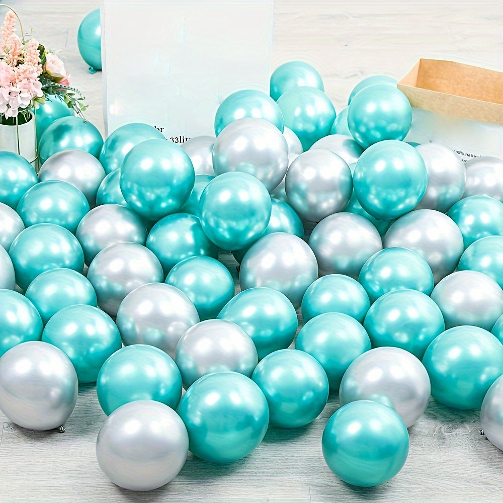 30pcs, Chrome Metallic Latex Balloons 5", Golden Silvery Metal Balloon, Birthday Party Inflate Globos Wedding Decor Supplies, Photo Balloon, Party Balloon, Party Decoration, Wedding Balloon, Wedding Decoration, Party Decorations Supplies