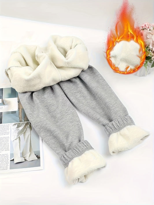 Sixsr Fleece Thickened Sweatpants, Winter Warm Sports Running Pants, Women's Activewear