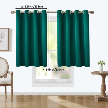 1 Panel Blackout Thermal Insulated Grommet Top Curtains Room Darkening For Bedroom, Light Blocking Drapes For Living Room Office Home Decor