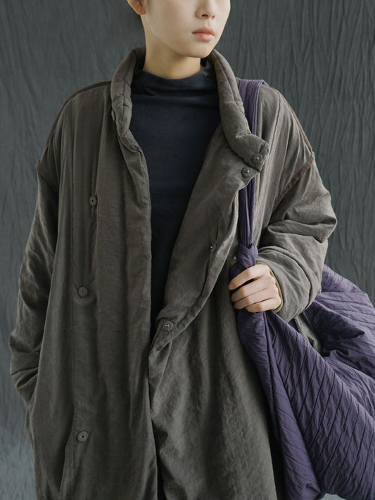 new Chinese imitation copper ammonia velvet thickened and lengthened cotton jacket diagonal placket healing soft waxy warm robe M23123