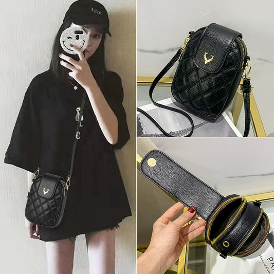 Women's bag 2022 new summer lightweight small bag casual versatile diamond women's shoulder messenger bag mobile phone bag