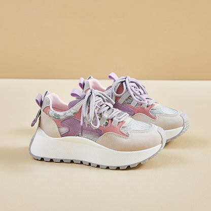 2025  ins Korean version of the new dad shoes girl  summer student running sports leisure mesh breathability increase BN016
