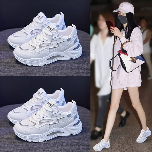 2025  spring new Korean version ins dad shoes female students versatile platform sports shoes female street photography casual 811-1