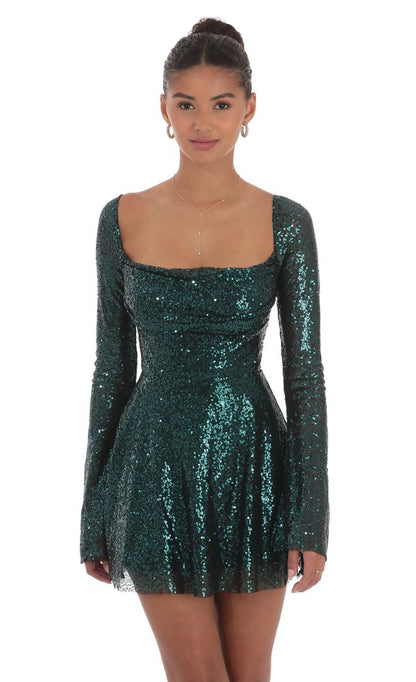 2025 2025 Popular trade New fashion sexy suspender sequin glitter lace-up dress women's party dress (2 colors)