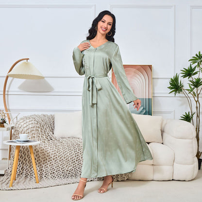 MT147 spot wholesale Middle East Dubai women's clothing new hot diamond pendulum robe women's clothing abaya dress dress