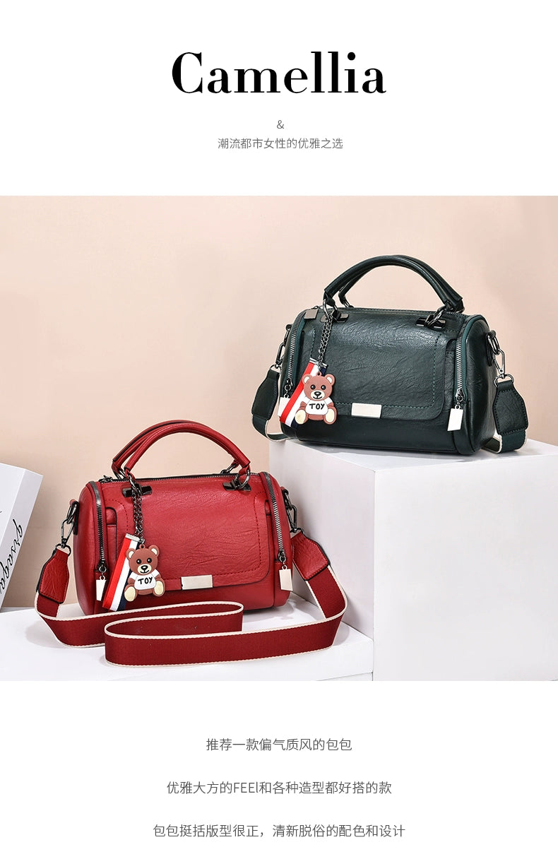 Bag Women's 2022 New Textured Portable Crossbody Women's Bag Large Capacity Retro Pillow Bag Mom Soft Leather Versatile