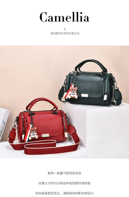 Bag Women's 2022 New Textured Portable Crossbody Women's Bag Large Capacity Retro Pillow Bag Mom Soft Leather Versatile