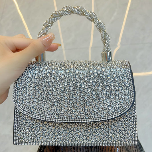 SIXSR 2025 New New 2025 women full of diamonds carrying celebrity banquet handbags large-capacity shoulder messenger dinner bags