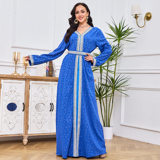 Factory Spot Wholesale Middle East Women's Clothing Muslim Robe Women's Long Dress Fashion Elegant Party Evening Dress Dress
