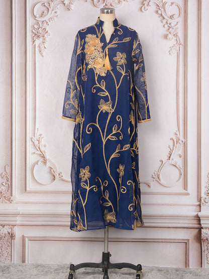 Muslim robe women's long dress Dubai Middle East robe new women's clothing embroidered beaded pendant evening dress dress