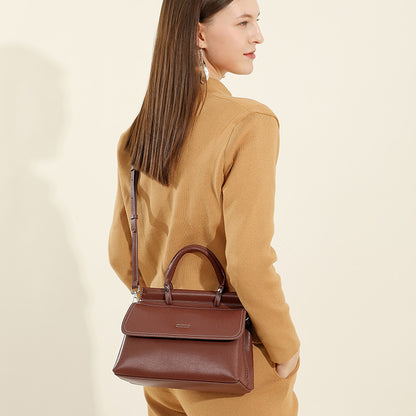 popular new leather women's bag handbag commuting Popular style soft cowhide large capacity autumn and winter messenger shoulder bag genuine leather