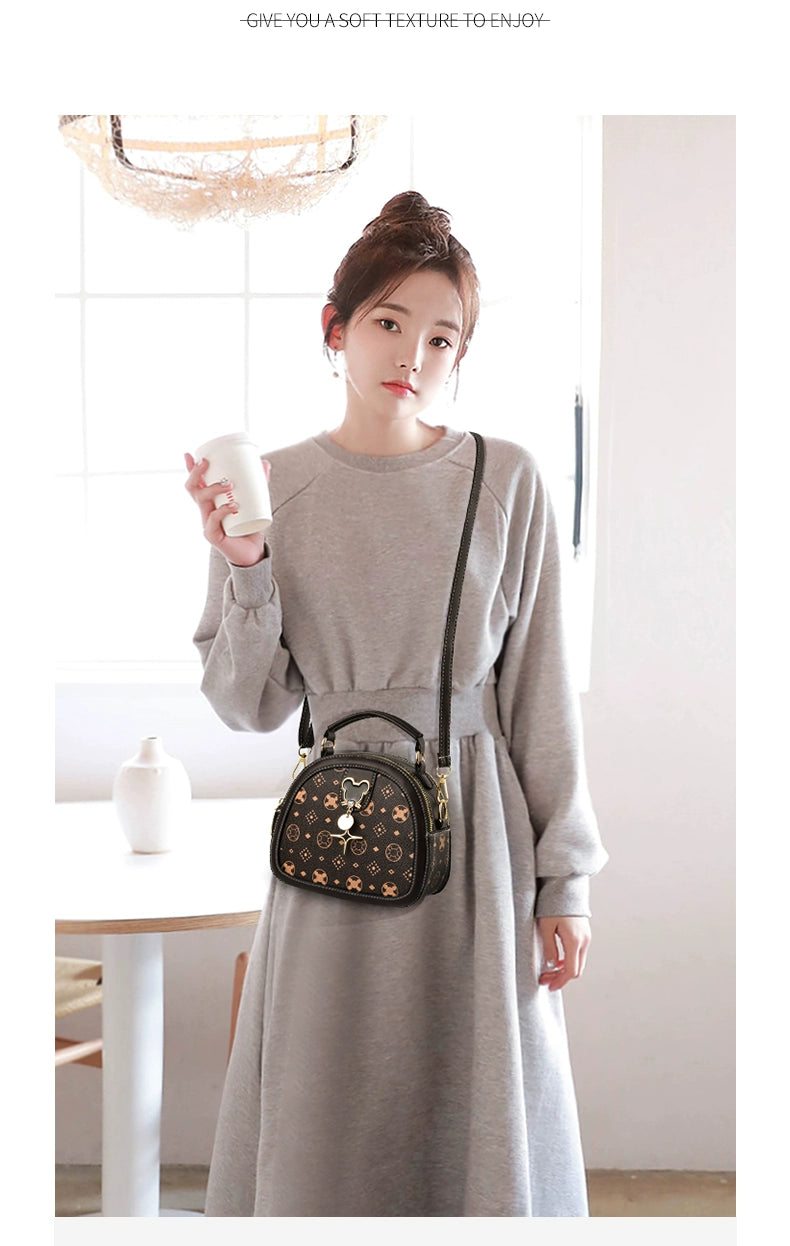Women's bags  are popular small bags this year, women's new textured shoulder messenger bags, multi-layer embroidery thread versatile women's bags