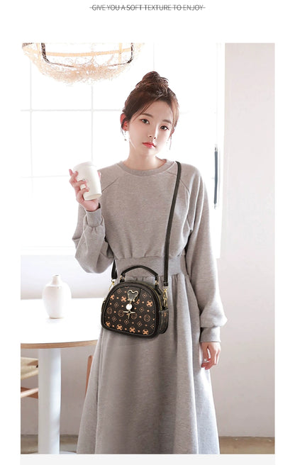 Women's bags  are popular small bags this year, women's new textured shoulder messenger bags, multi-layer embroidery thread versatile women's bags