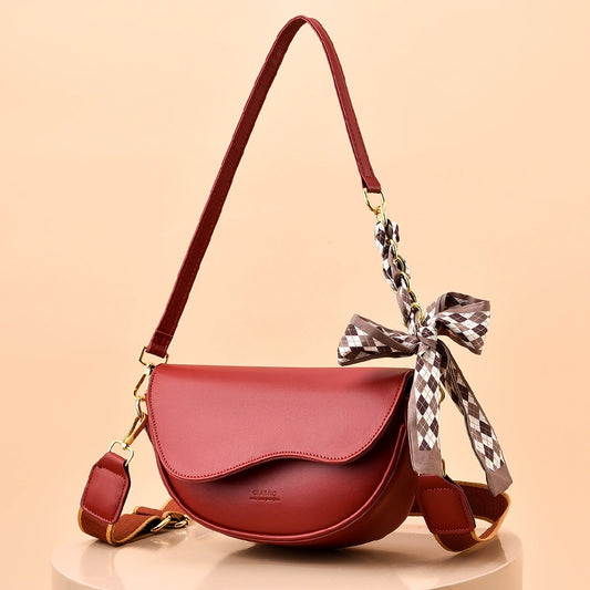 Saddle bag women's  styling niche light luxury trend  style chain underarm shoulder bag crossbody bag