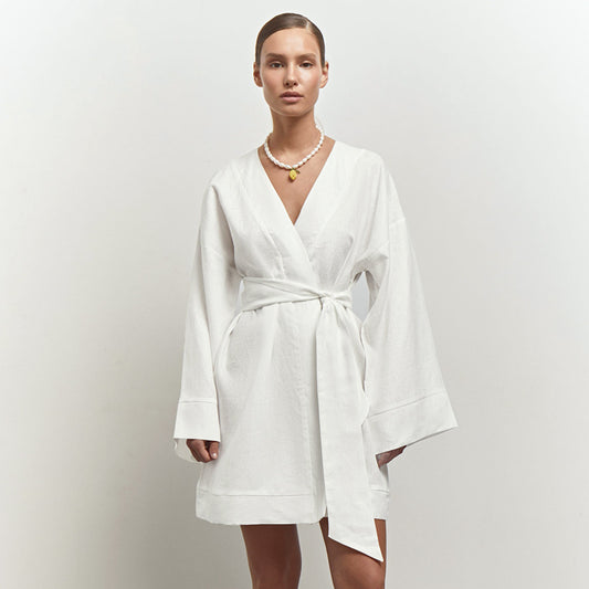 SIXSR 2025 Cross-border   autumn black fashion cardigan lace-up nightgown loose casual and comfortable women's loungewear wholesale