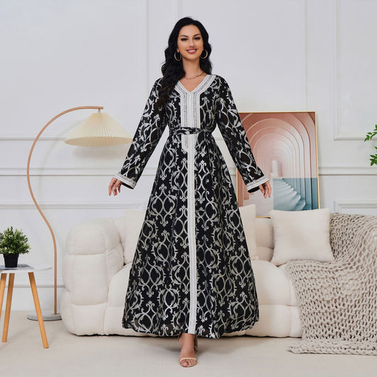 MT066 women's clothing  ebay , Middle Eastern Muslim swinging bronzing robe dress