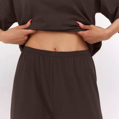 SIXSR 2025 Cross-border  new knitted five-quarter-sleeved tops, trousers, pajamas, women's summer comfortable and casual can be worn outside loungewear
