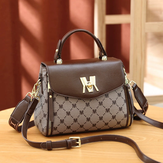 Small square bag  new fashion women's bag trendy shoulder messenger bag printed atmosphere handbag women