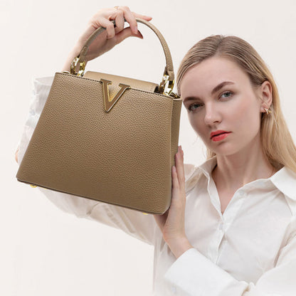 2025 Handbag Women's Autumn Fashion Versatile Bucket Bag High Sense Women's Bag Commuter Messenger Bag Women's Bag