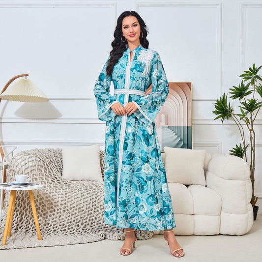 MT146 Middle East Arabian clothing abaya women's clothing, new printing and embroidery  Popular trade robe dress
