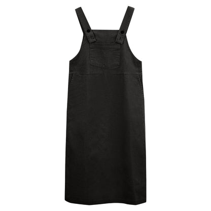 Korean corduroy strap skirt for women's autumn and winter high-end sense stacked wearing versatile straight A-shaped vest skirt striped velvet suspender skirt