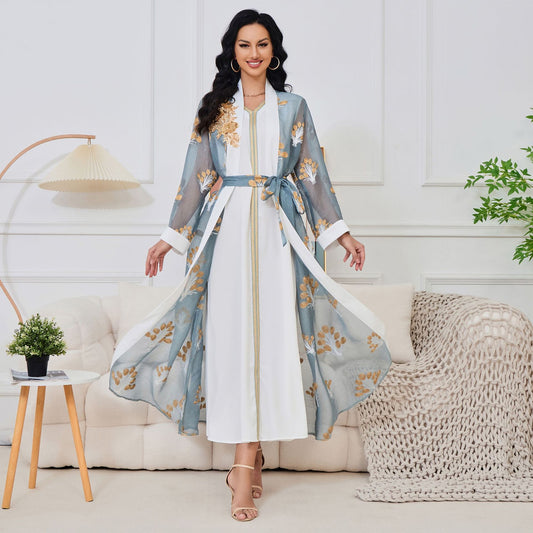 MT116 Middle East commuting ethnic style, new embroidery beads two-piece set Popular trade Muslim dress women