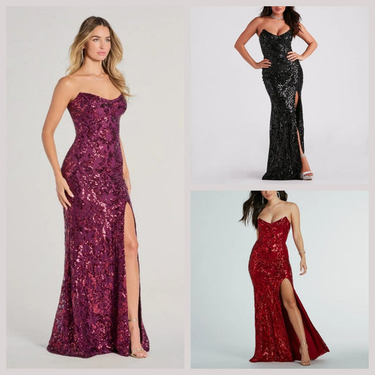 2025 2025 New new women's clothing party tube top sequined long dress sexy backless evening dress dress (3 colors)