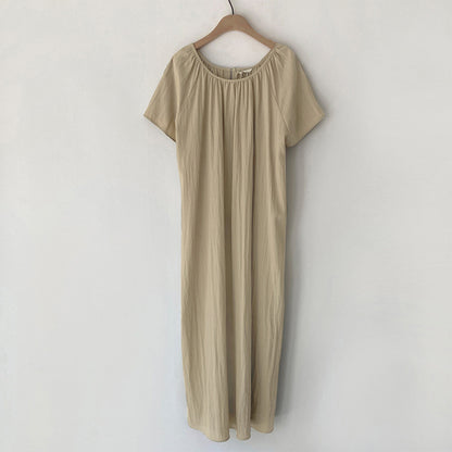 New dress in summer , Korean ins style casual home loose short-sleeved vacation medium and long skirt