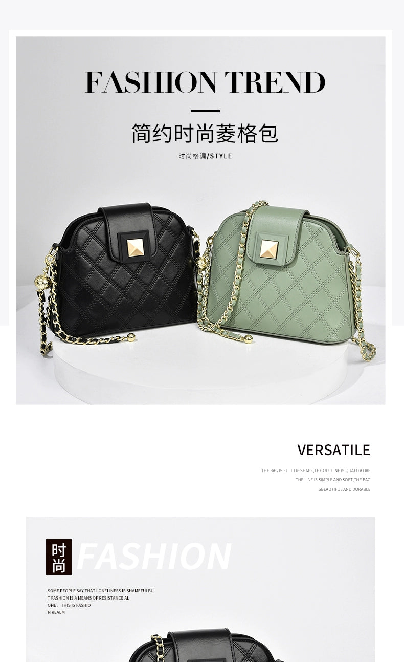 Women's bag  new trendy fashion versatile women's summer high-end single shoulder women's messenger bag small bag chain bag