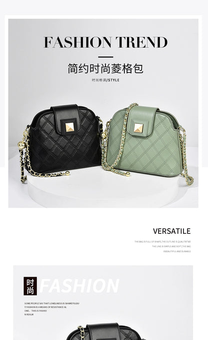 Women's bag  new trendy fashion versatile women's summer high-end single shoulder women's messenger bag small bag chain bag