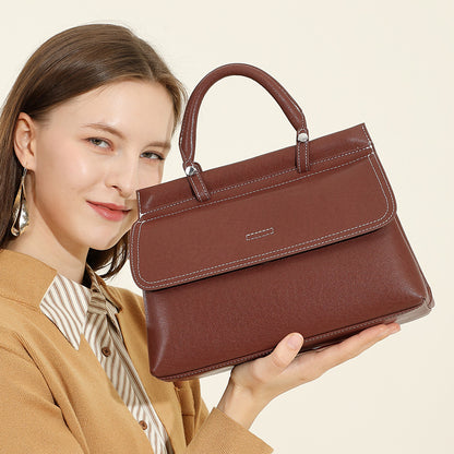 popular new leather women's bag handbag commuting Popular style soft cowhide large capacity autumn and winter messenger shoulder bag genuine leather