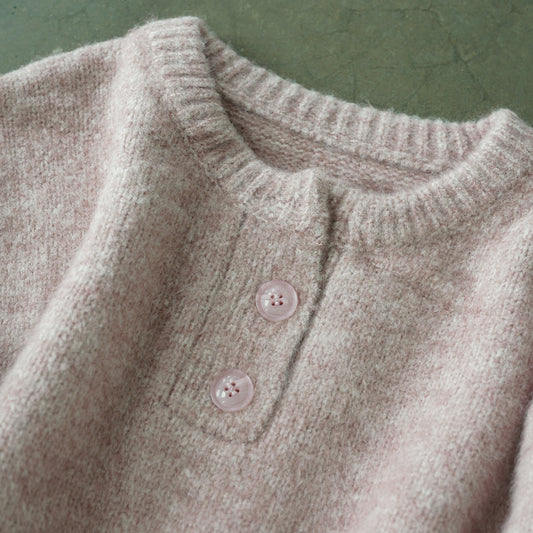 autumn and winter literary and simple pullover pink sweater, loose and lazy style knitted warm top W24350