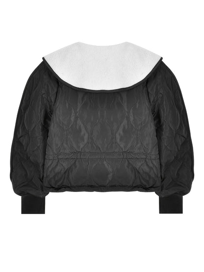 Sixsr Drawstring Zip-up Lapel Coat, Casual Thermal Long Sleeve Cinched Waist Coat , Women's Clothing
