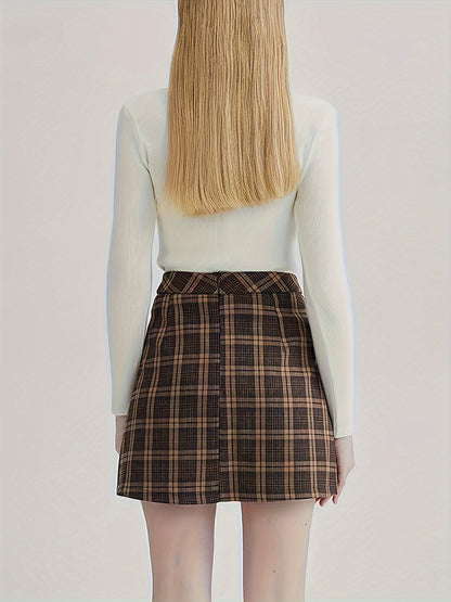 Sixsr Solid Turtle Neck Knitted Top, Casual Long Sleeve Slim Basic Versatile Sweater, Women's Clothing