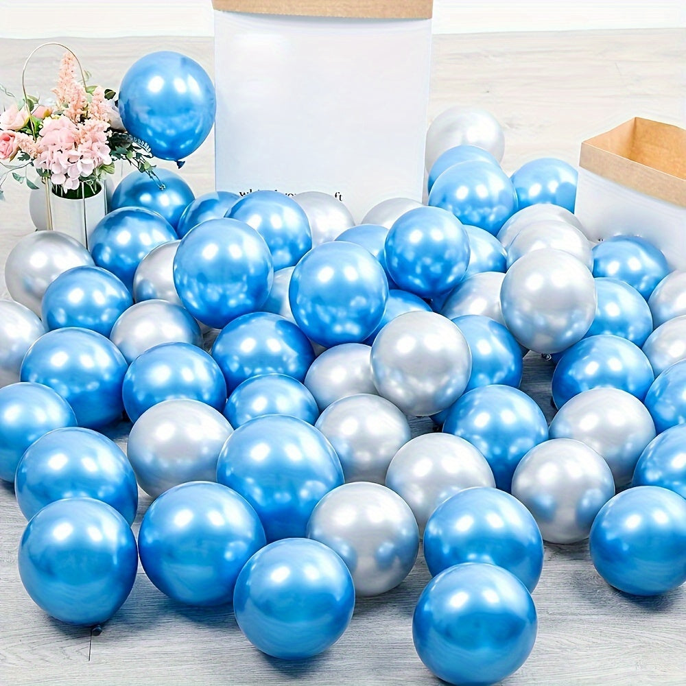 30pcs, Chrome Metallic Latex Balloons 5", Golden Silvery Metal Balloon, Birthday Party Inflate Globos Wedding Decor Supplies, Photo Balloon, Party Balloon, Party Decoration, Wedding Balloon, Wedding Decoration, Party Decorations Supplies