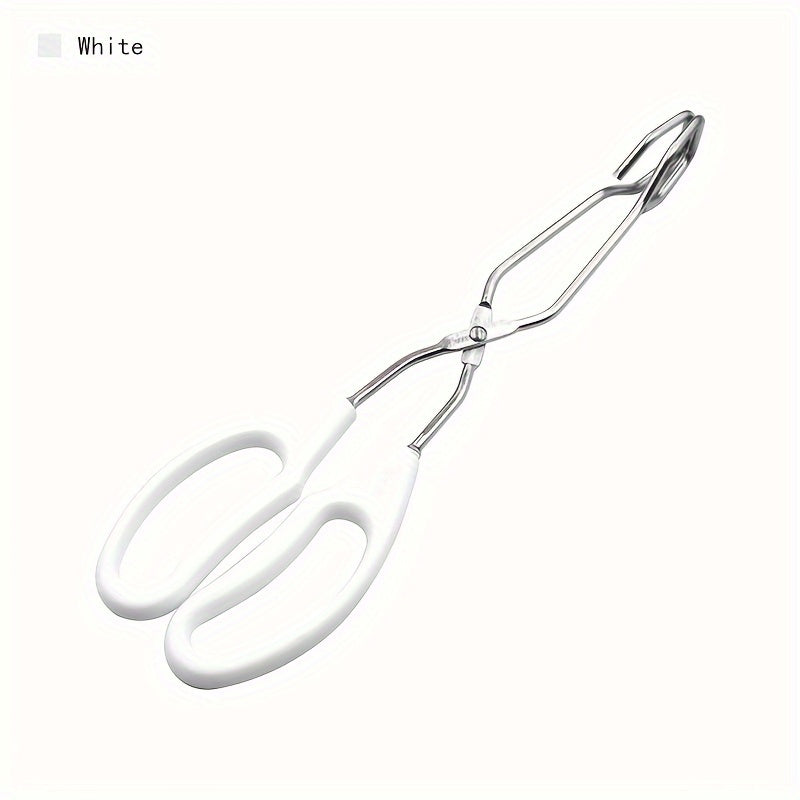 Stainless Steel Tongs for Cooking, Bread Serving, Charcoal Grill, Kitchen Food Clamp with Non-Slip Heat-Resistant Handles, Multipurpose Kitchen Utensil