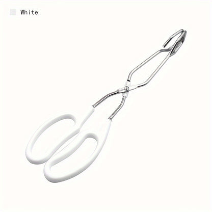 Stainless Steel Tongs for Cooking, Bread Serving, Charcoal Grill, Kitchen Food Clamp with Non-Slip Heat-Resistant Handles, Multipurpose Kitchen Utensil