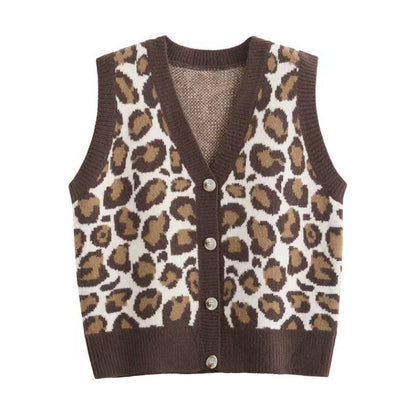New leopard men Luxury golf Camouflage Le Fleur Tyler The Creator Knit Casual Sweaters Vest sleeveless Asian Size Drake #M14
