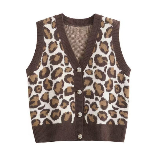 New leopard men Luxury golf Camouflage Le Fleur Tyler The Creator Knit Casual Sweaters Vest sleeveless Asian Size Drake #M14