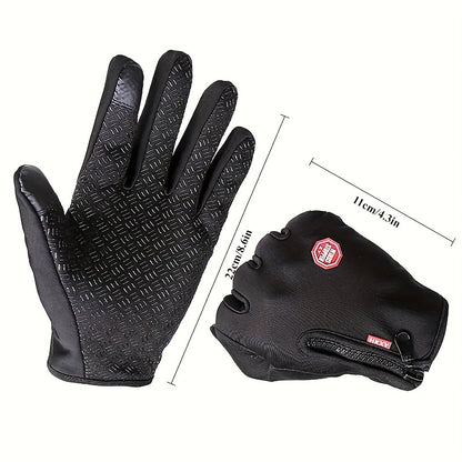 2 Pairs of Men's and Women's Waterproof, Outdoor Insulation and Warmth, Touch Screen Compatible Gloves, Thermal Insulation, Anti Slip and Windproof,