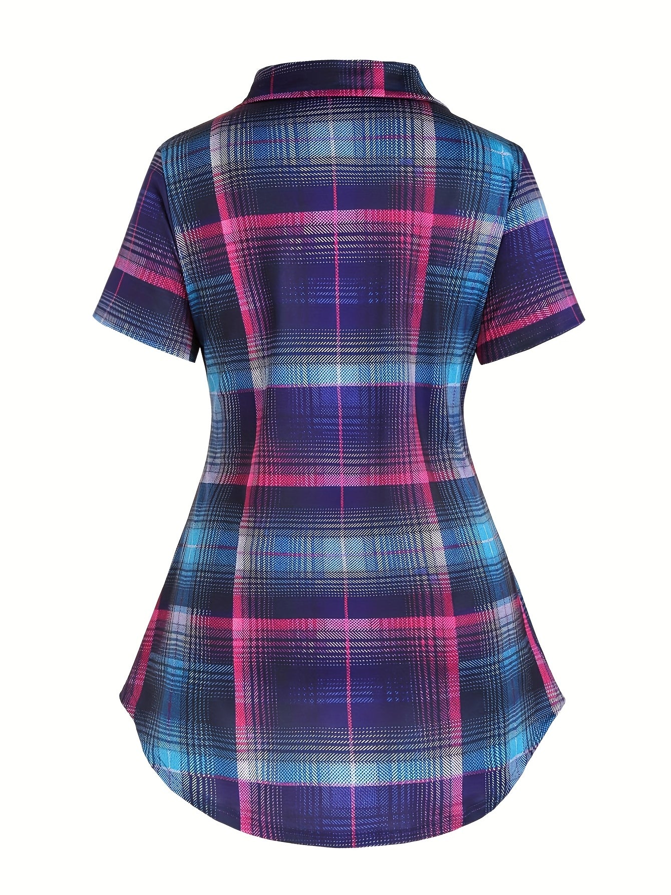 Women's Plaid Print Button Front Shirt and Solid Slim Cami Top Set - Perfect for Casual Summer Outfits